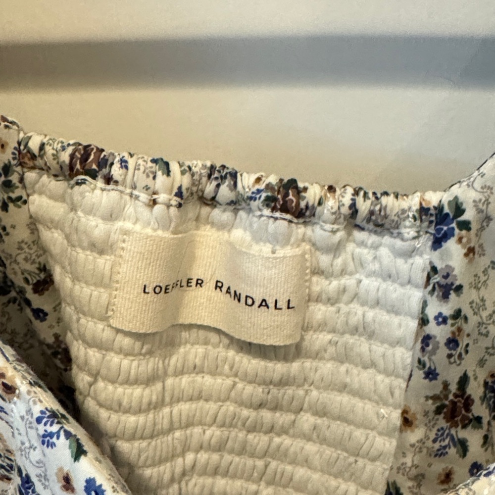 Loeffler Randall Floral Puff Sleeve Top - Picture 4 of 7